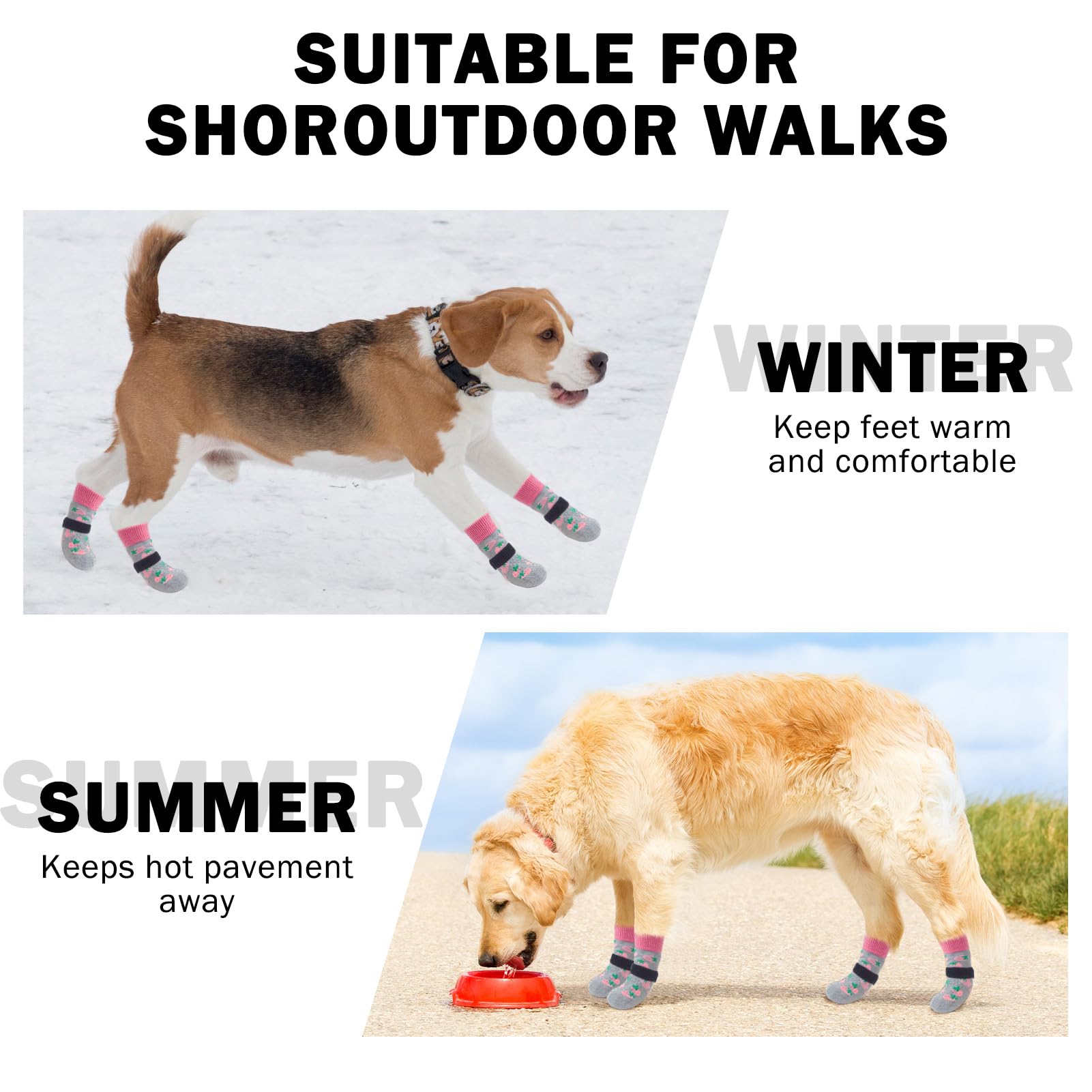 SCENEREAL calcetines perro aislamiento ligero para invierno