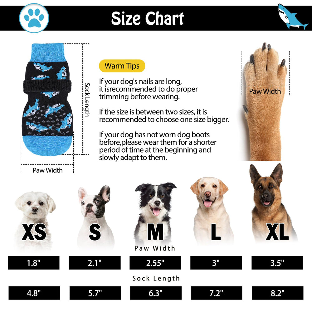 SCENEREAL calcetines antideslizantes para perros (dorso): protección adicional al moverse en casa.