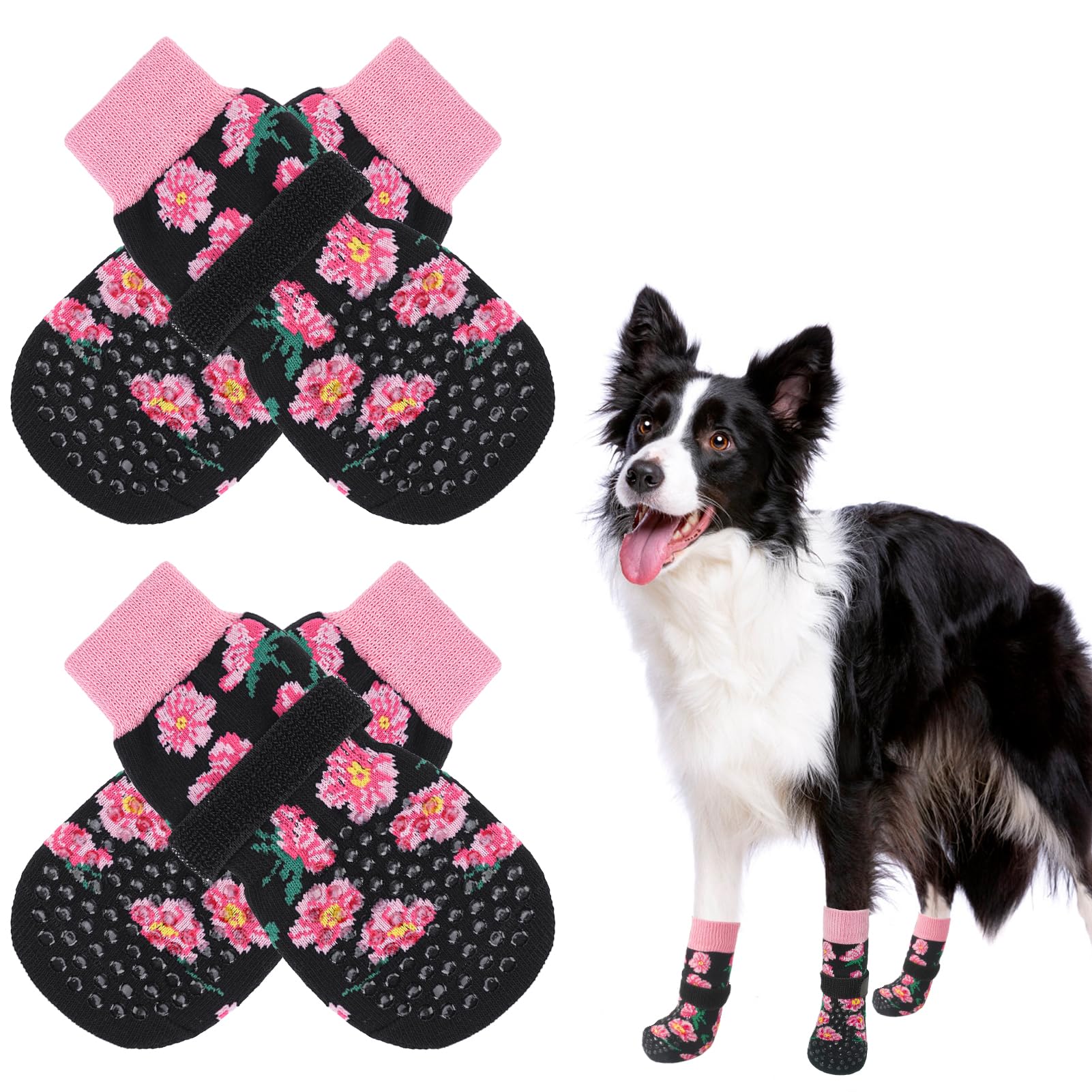 SCENEREAL calcetines perro antideslizantes para interiores