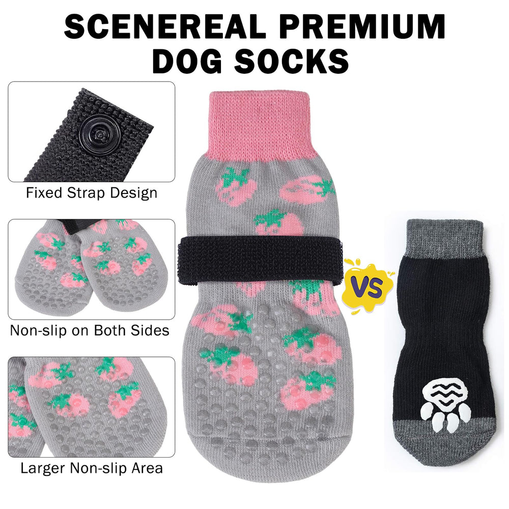 SCENEREAL calcetines perro cinta ajustable evita caídas