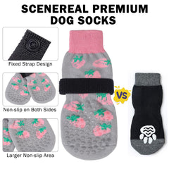 SCENEREAL calcetines perro cinta ajustable evita caídas