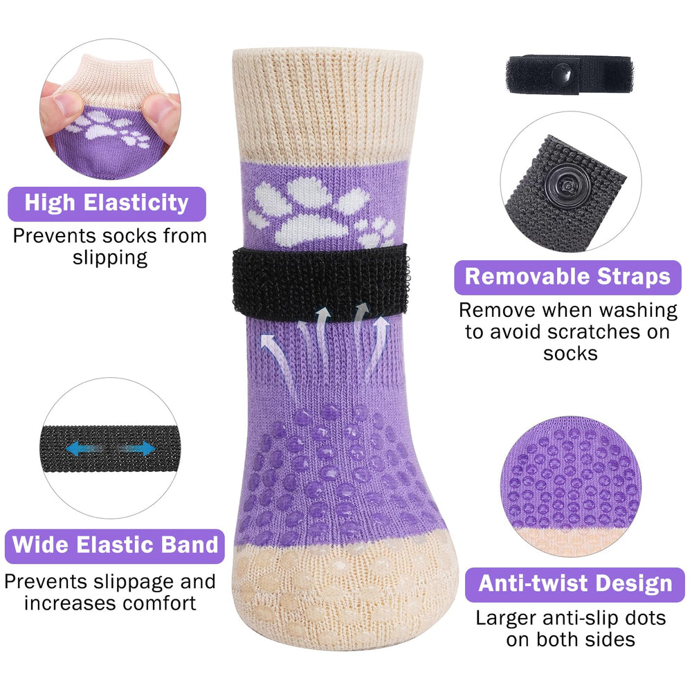 SCENEREAL calcetines con adherencia en ambos lados para mayor tracción durante paseos