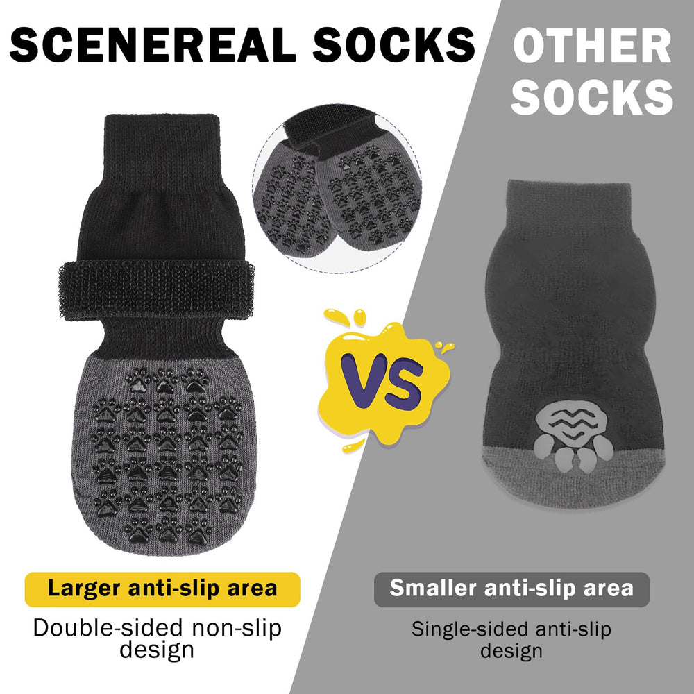 SCENEREAL calcetines para perros mayores que patinan en casa.