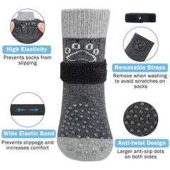 SCENEREAL calcetines talla XL para perros protección de patas en suelos fríos