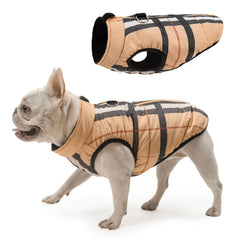SCENEREAL chaleco de invierno para perro con arnés trasero, ideal para paseos seguros.