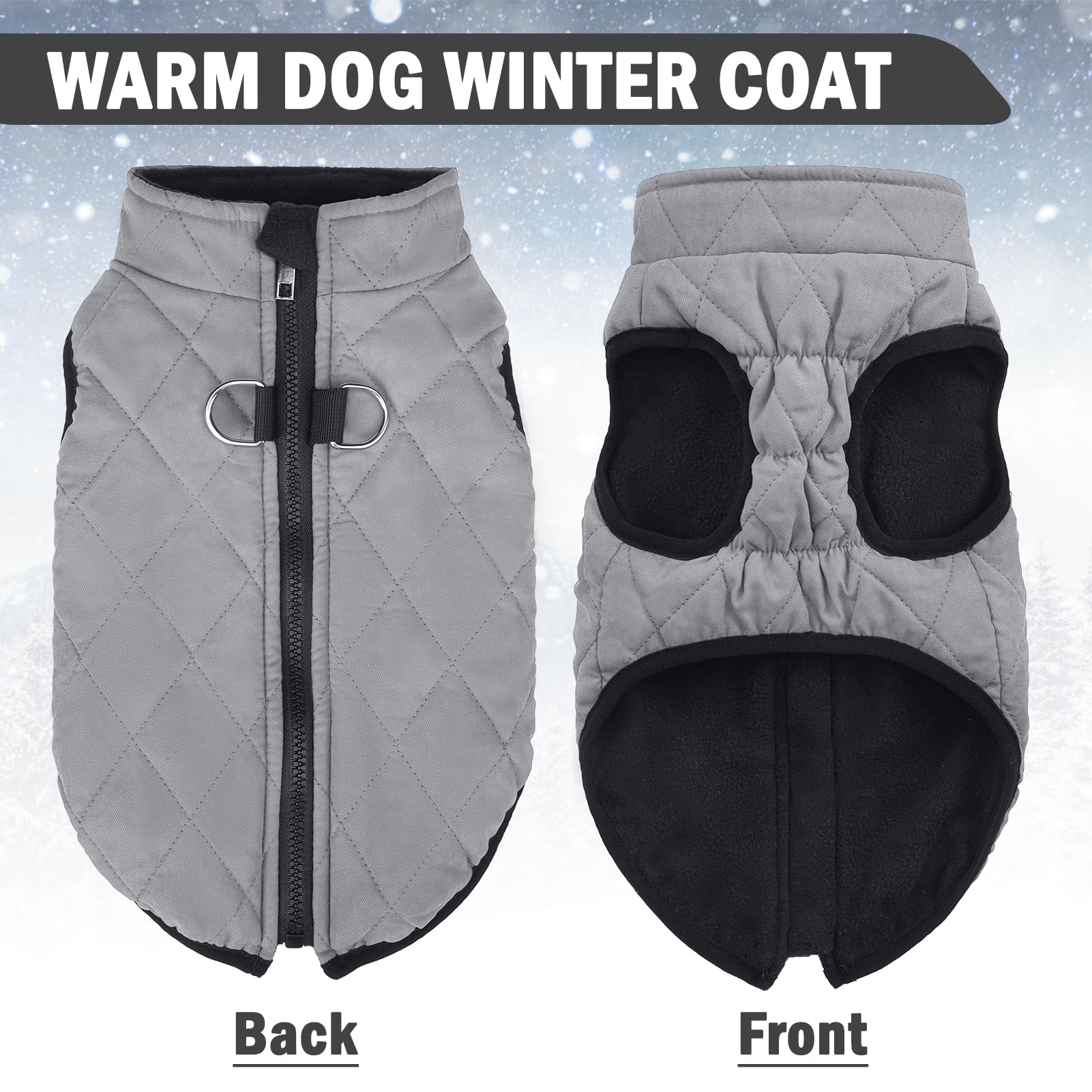 SCENEREAL chaleco perro invierno – forro polar doble cara: abrigo suave de inmediato.