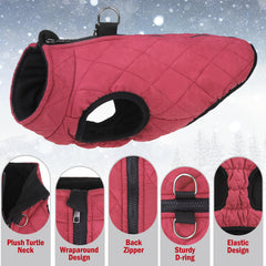 SCENEREAL chaleco-perro-invierno forro-polar doble mantiene al perro cálido.