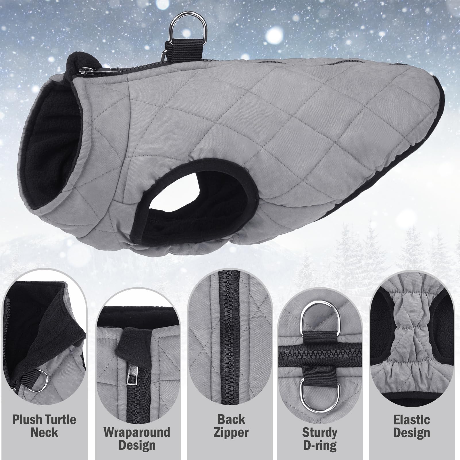 Chaleco SCENEREAL para perro, resistente al viento y cálido para paseos diarios