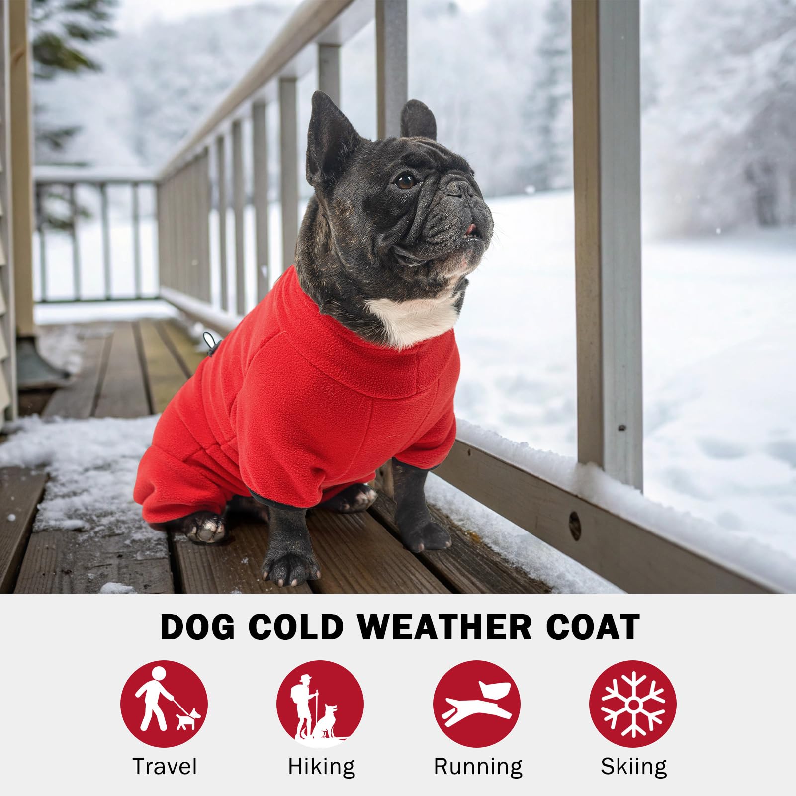 SCENEREAL chaqueta de cobertura total para perros, mantiene el calor en inviernos.