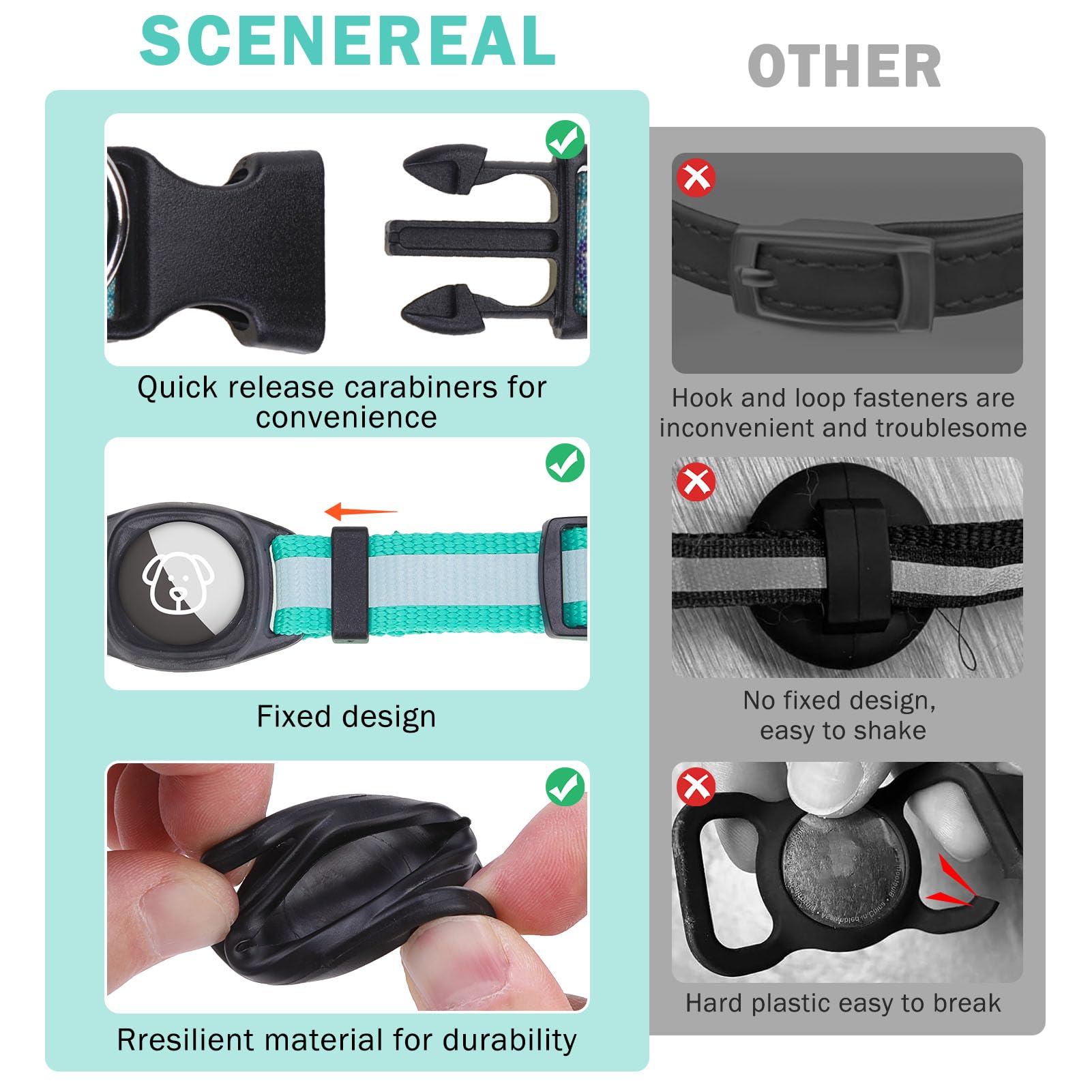 SCENEREAL collar para perros activos combina estilo y funcionalidad