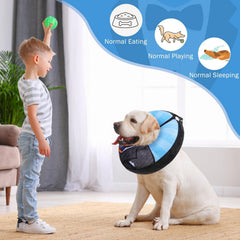 SCENEREAL Collar-donut estampado traje negro, diseño divertido para mascotas