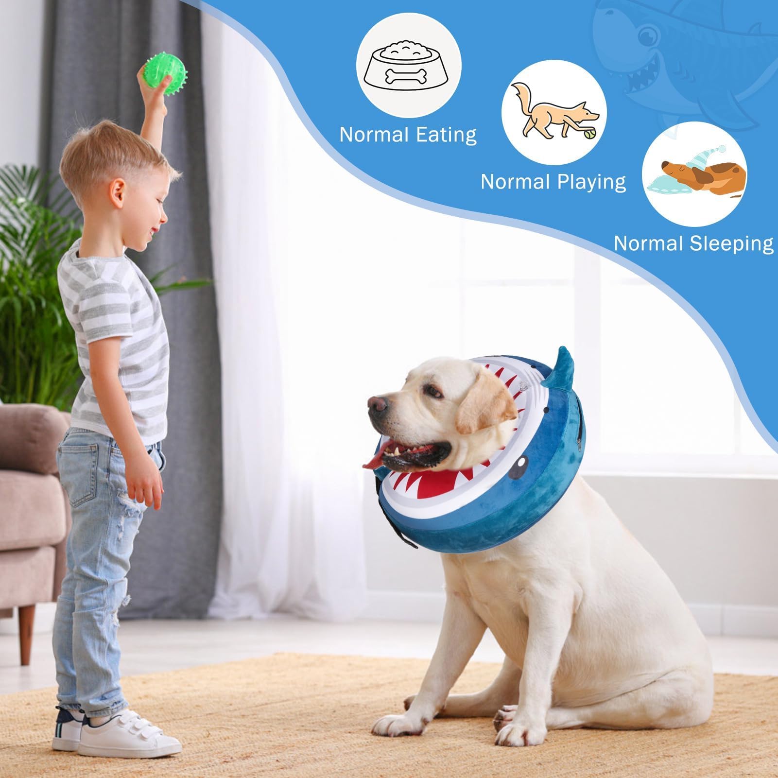 SCENEREAL Collar Donut Inflable para gato: diseño suave y visión no bloqueada