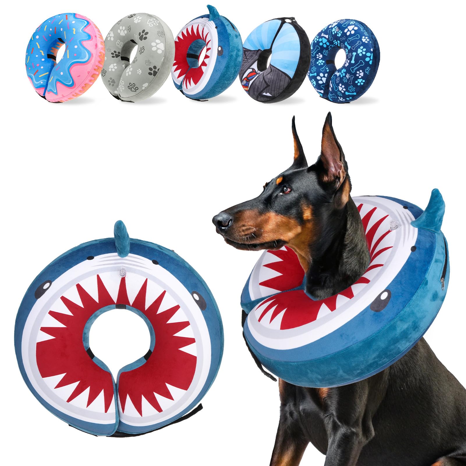 SCENEREAL Collar Donut Inflable para perro: cómodo y evita lamidos de la herida