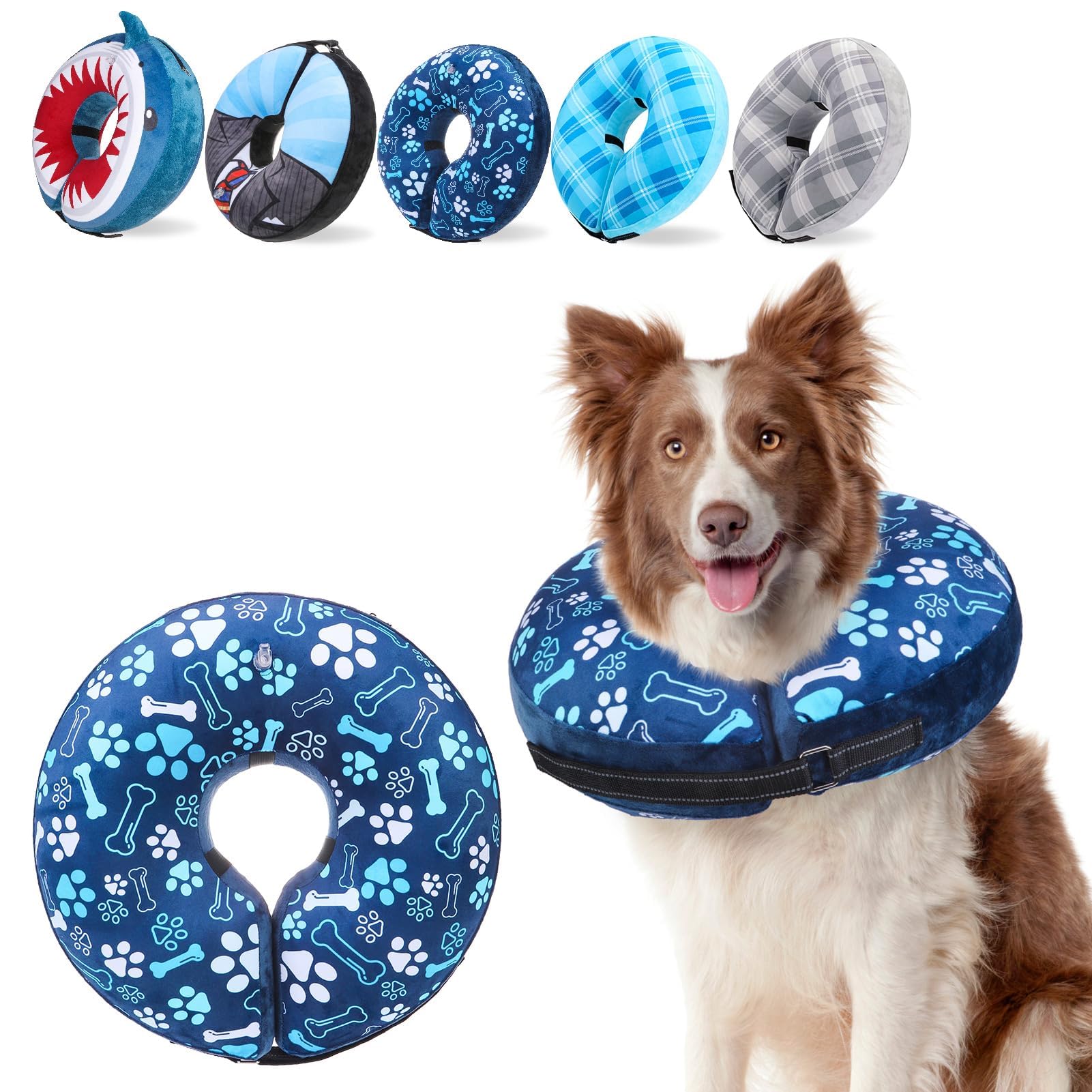 SCENEREAL collar donut para perros con diseño lindo, ideal para recuperación suave.