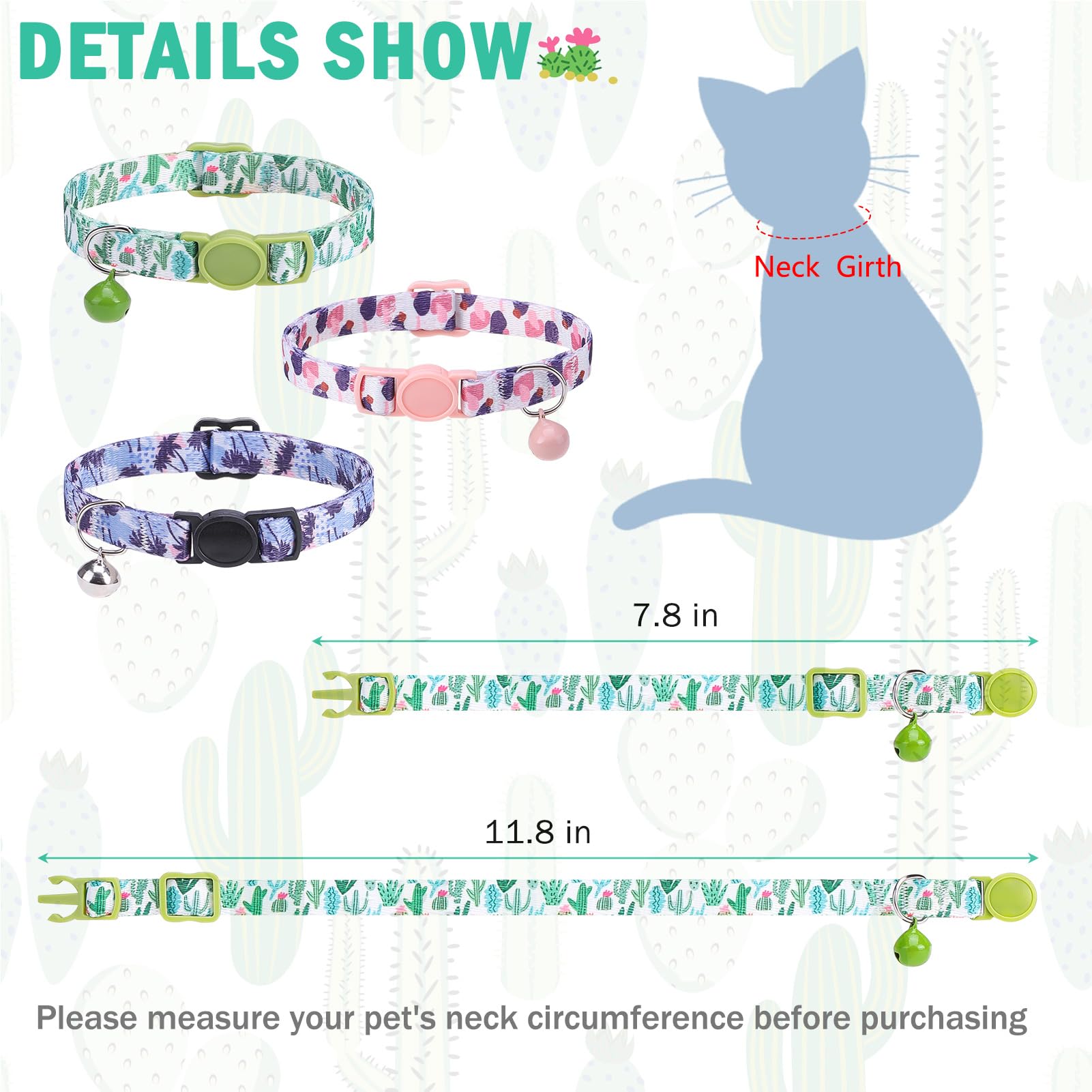 SCENEREAL collar gato ajustable suave para comodidad diaria