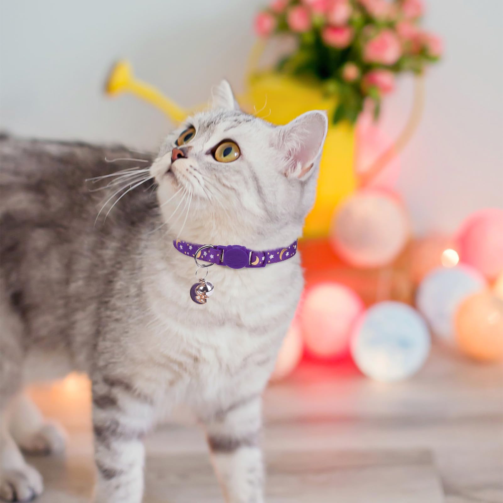 SCENEREAL collar de gato con campana para mayor estilo y sonido suave