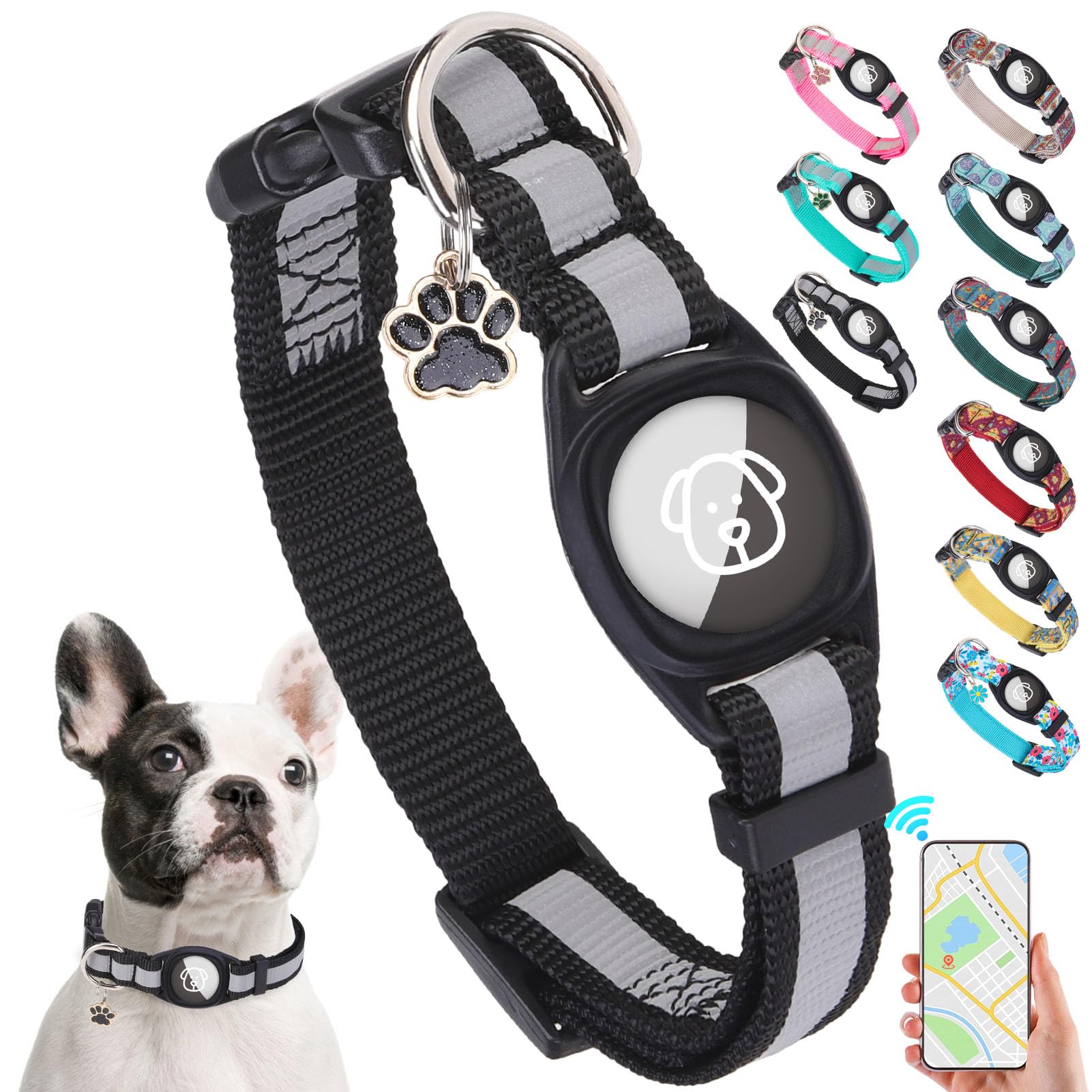 SCENEREAL collar con soporte Airtag integrado para seguridad