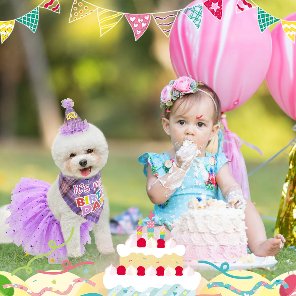SCENEREAL conjunto completo para cumpleaños de perro, ideal para celebrar con estilo