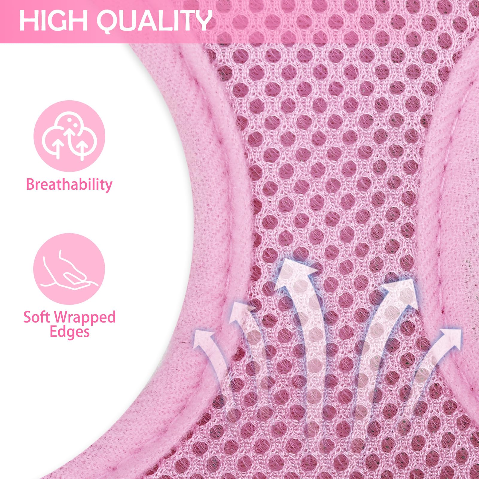 SCENEREAL correa a juego para cachorro rosa