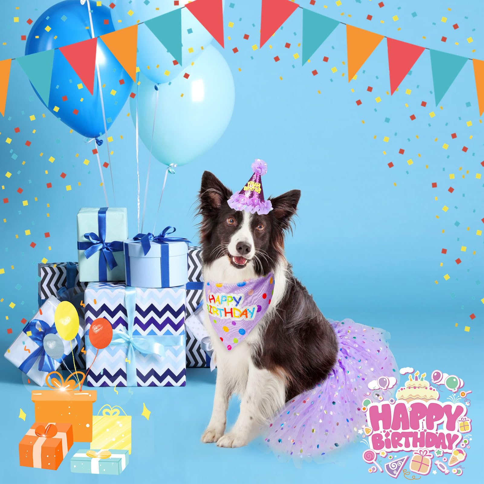 SCENEREAL recuerdo de cumpleaños para tu mascota, momento especial para fotos.