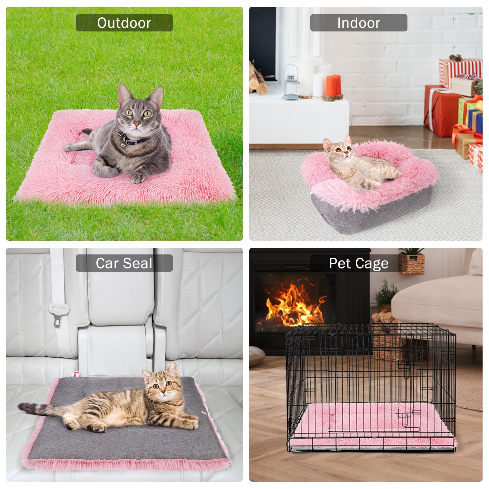 SCENEREAL Doble-uso-2-en-1: mueble-cama suave para mascotas.