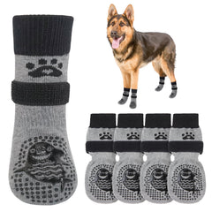 SCENEREAL calcetines para perros con agarre doble mejorando la tracción en suelos resbaladizos.