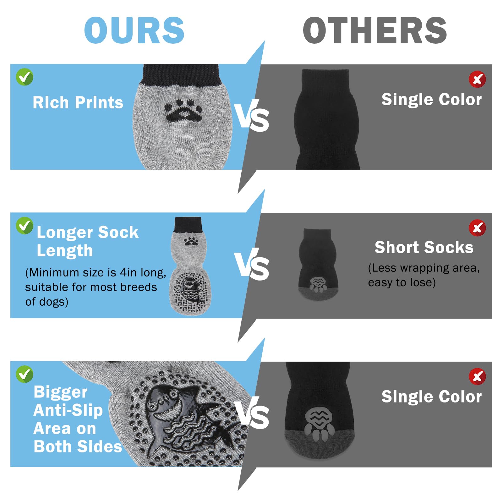 SCENEREAL calcetines talla XL para patitas grandes con ajuste cómodo.