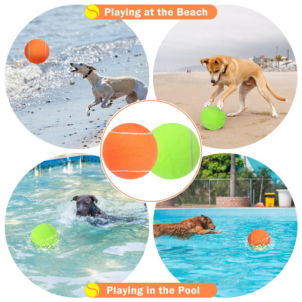 SCENEREAL Juguete perro tenis exterior para entrenamiento y juego al aire libre.