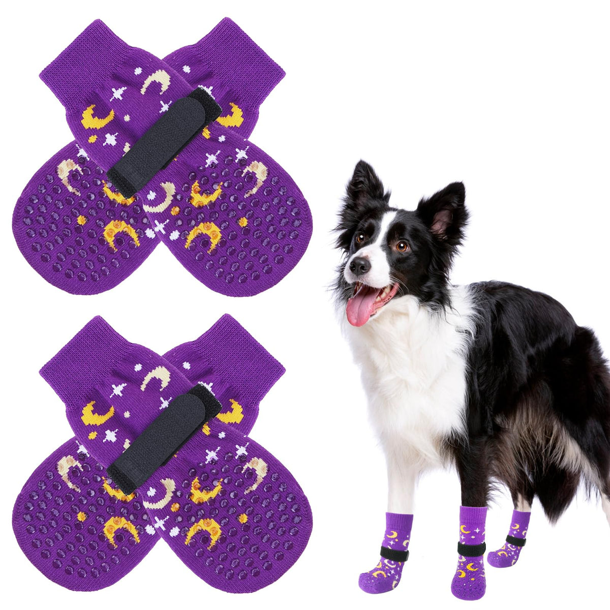 SCENEREAL medias antideslizantes para patas, mejor agarre en pisos de madera.
