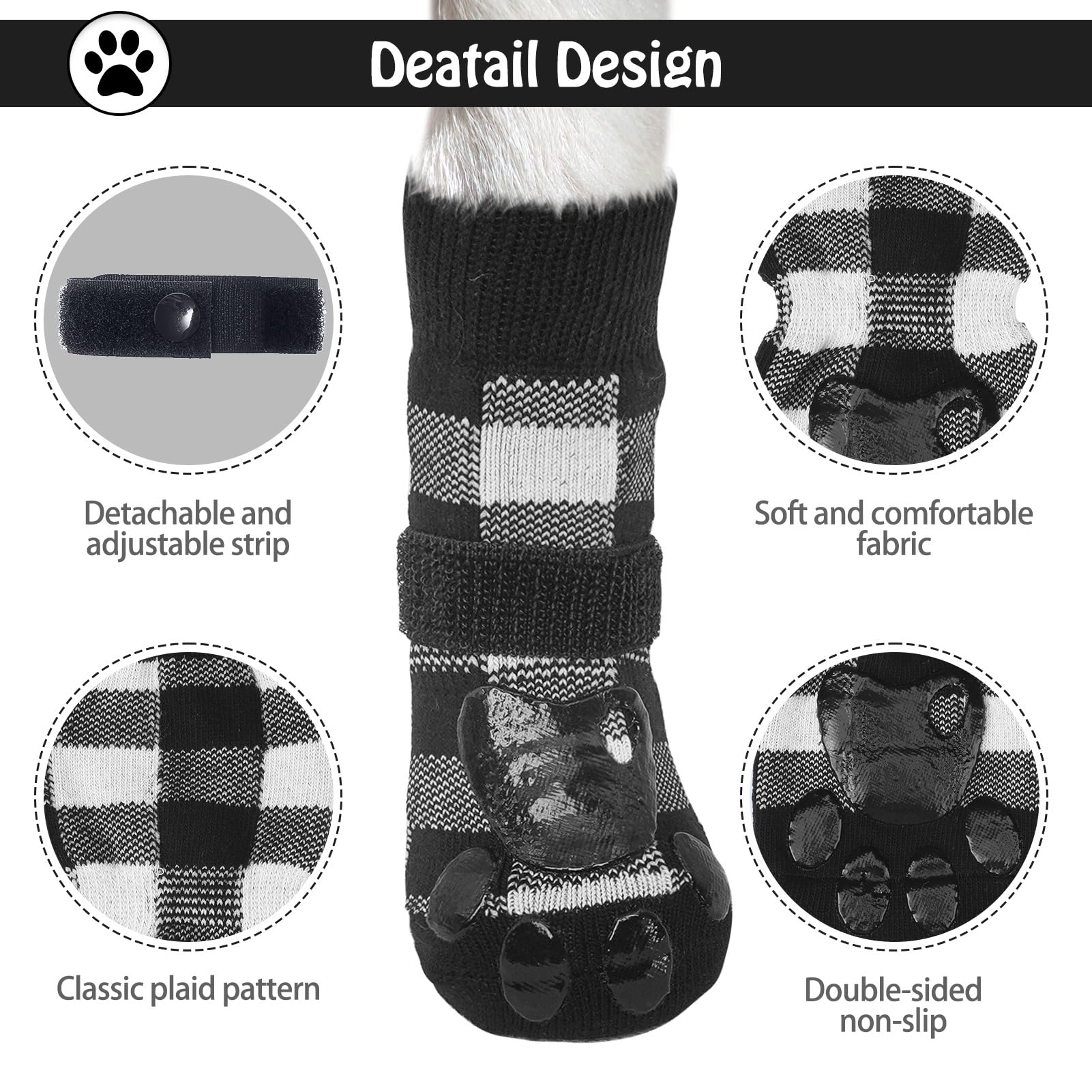 SCENEREAL calcetines con ajustes y correas para evitar caídas durante paseos.