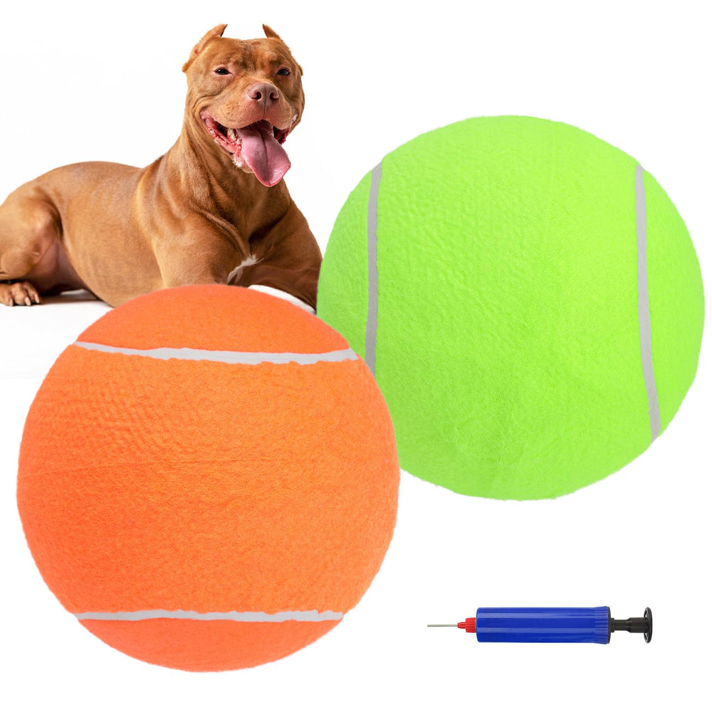 SCENEREAL Pelota tenis gigante 9,5 pulgadas azul para perros grandes.