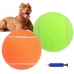 SCENEREAL Pelota tenis gigante 9,5 pulgadas azul para perros grandes.
