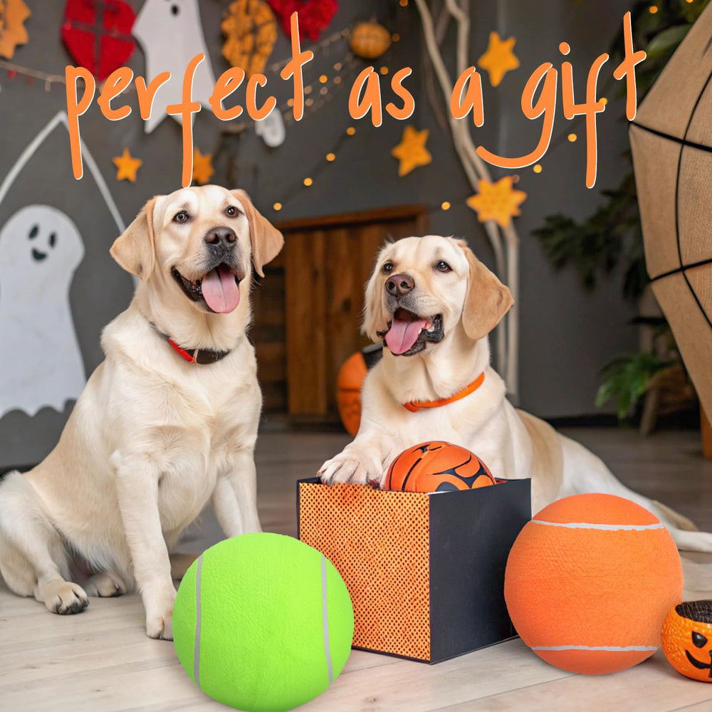 SCENEREAL Pelota tenis gigante 9,5 pulgadas roja para perros grandes.