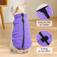 SCENEREAL chaleco para perros, detalle de cremallera: deslizamiento suave y sin enganches.