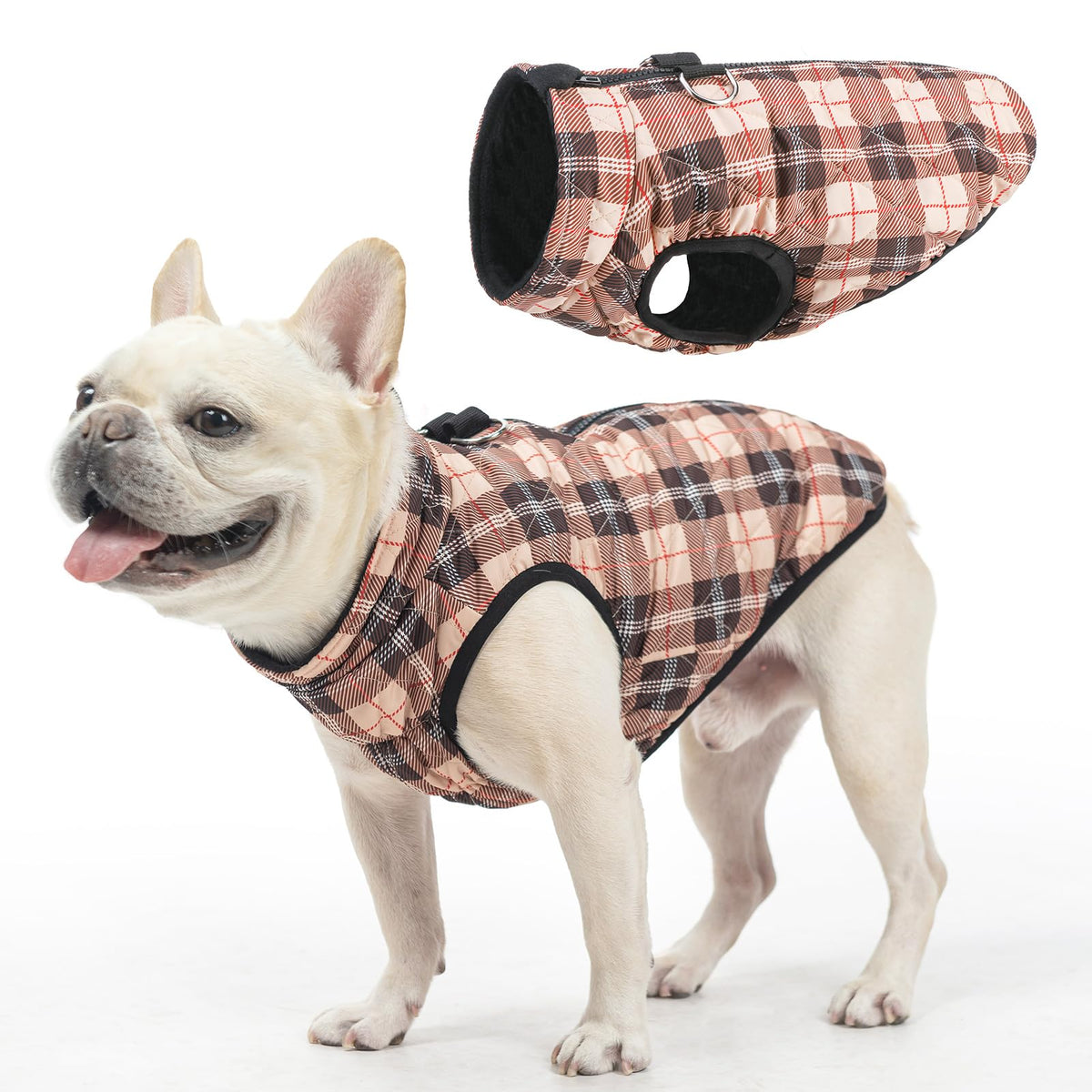 SCENEREAL abrigo de invierno para perros con arnés integrado, ideal para paseos seguros.