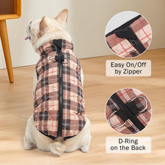 SCENEREAL chaqueta impermeable para perros con forro polar doble mantiene el calor.