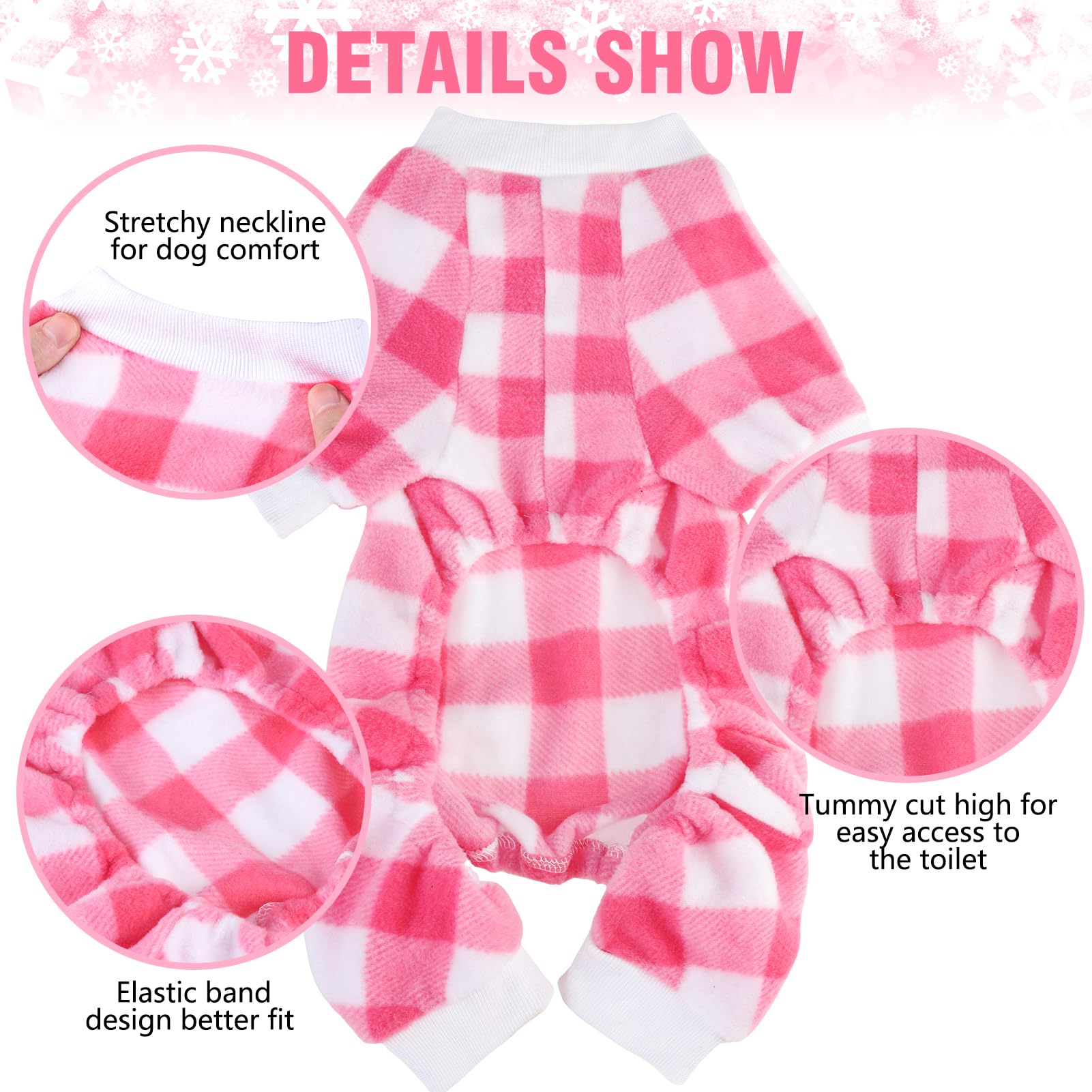 SCENEREAL detalle cintura elástica en pijama canino para ajuste cómodo.