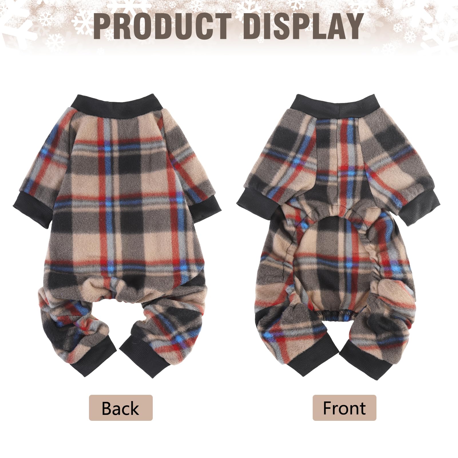 SCENEREAL pijama para perro Navidad marrón, estilo festivo