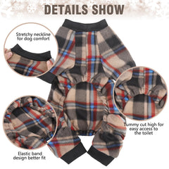SCENEREAL pijama para perro tejido fleece suave