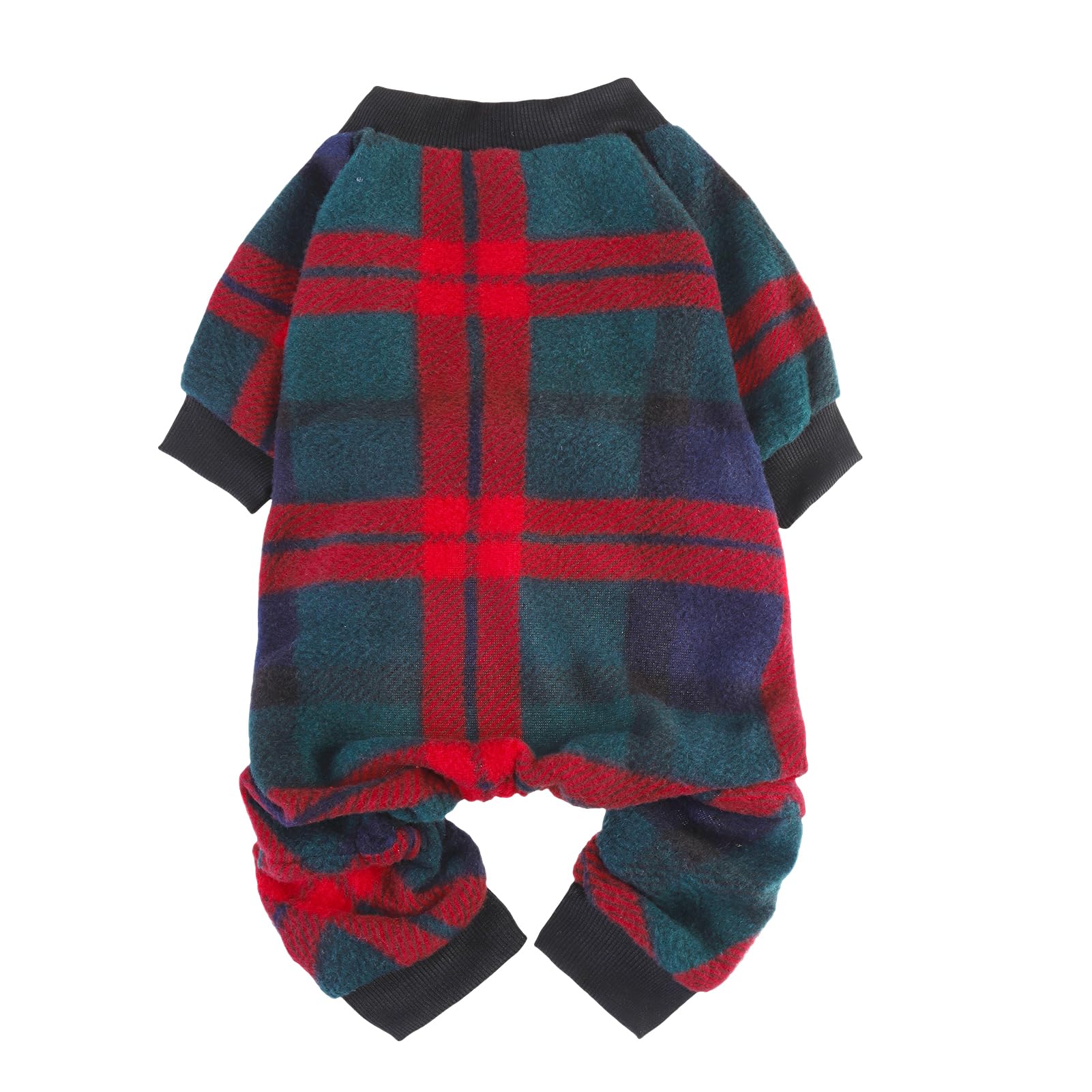 SCENEREAL pijamas para perro con diseño de cuadros clásico, cálido y cómodo.