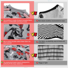 SCENEREAL pijamas perro estampado hueso patas—look divertido para pasear.