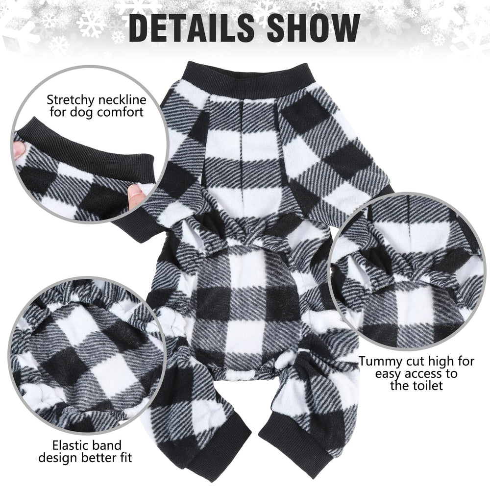 SCENEREAL pijamas para perro en tacto suave felpa cálido para inviernos