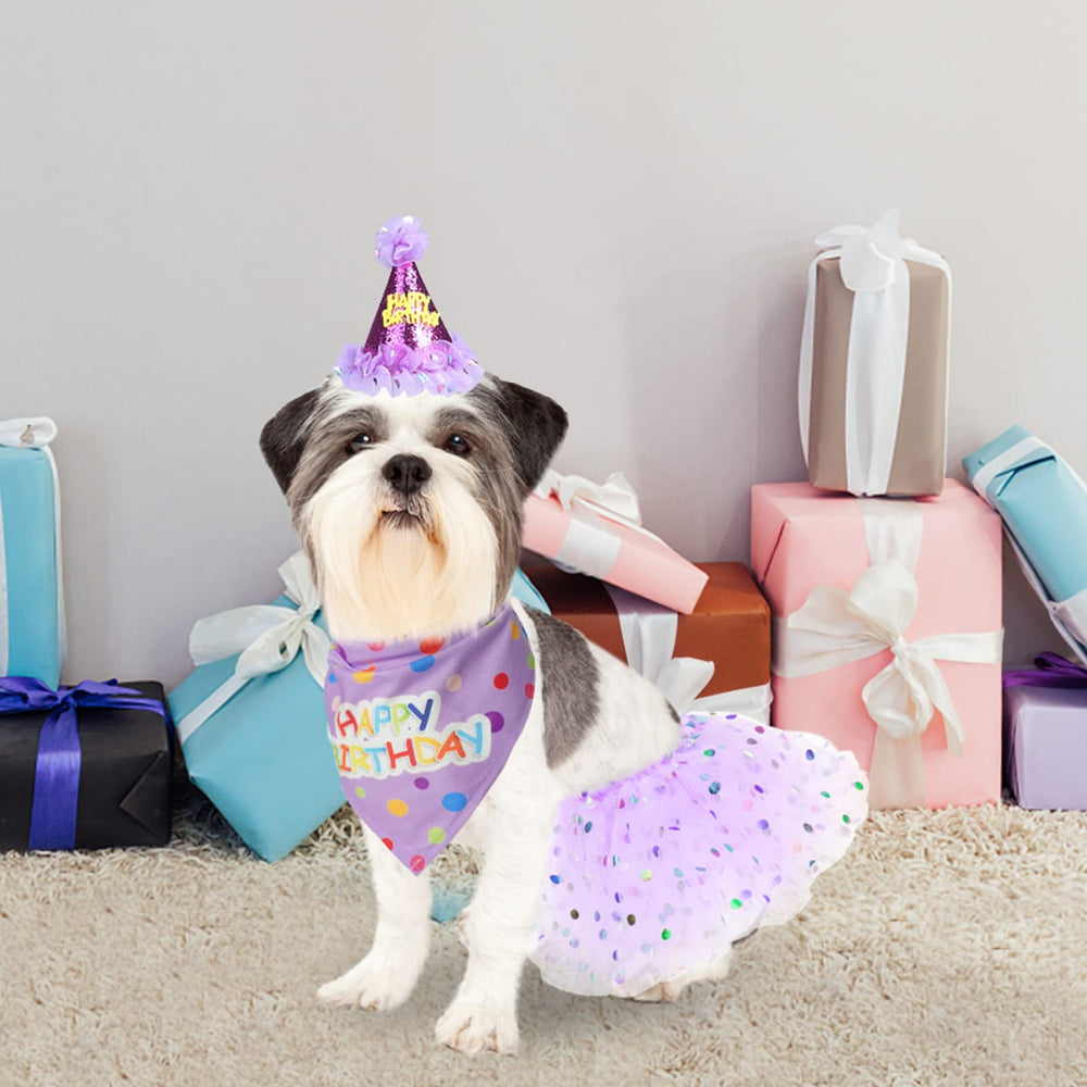 SCENEREAL set de cumpleaños para perros, perfecto para fiestas en casa.