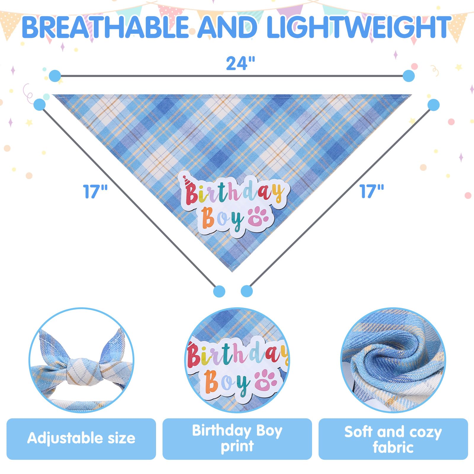 SCENEREAL conjunto fiesta para perro, fácil de vestir y disfrutar.