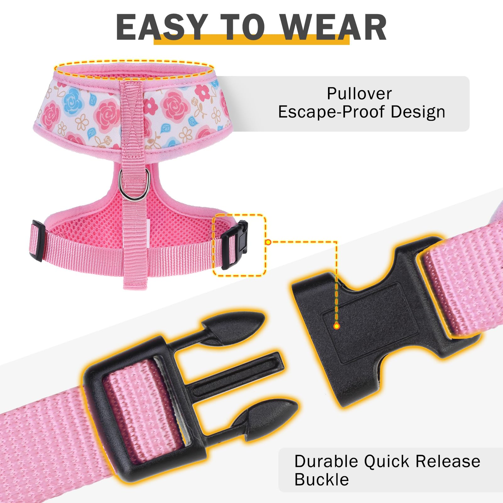 SCENEREAL sistema seguro evita tirones para paseos más tranquilos.