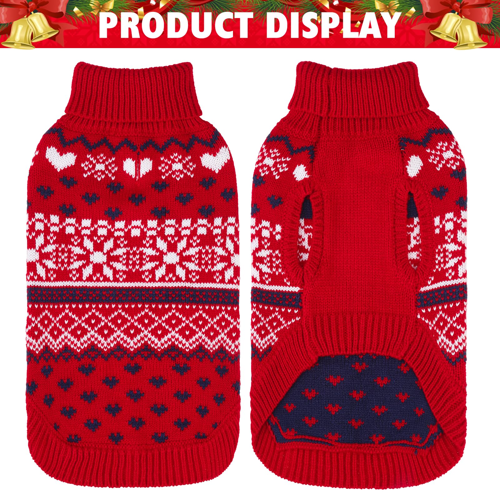 SCENEREAL suéter para perro con diseño argyle para un estilo festivo
