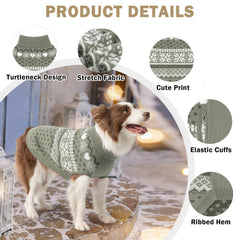 SCENEREAL sudadera para perro mediano con cuello alto, evita corrientes de aire durante caminatas.