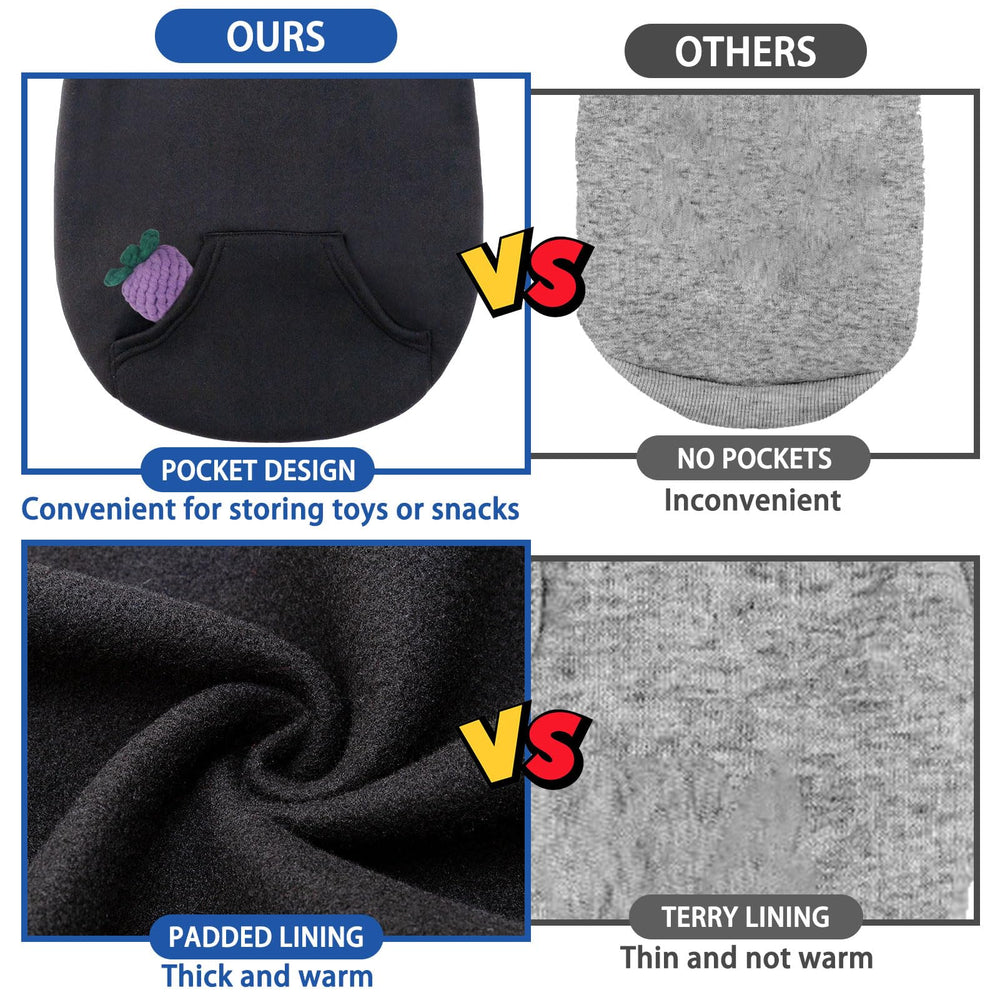 SCENEREAL sudadera para perros puños y cintura elásticos, ofrece ajuste cómodo y calor.