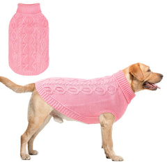 SCENEREAL sudadera tejido para perro rosa 3XL, ideal para paseos en clima frío.