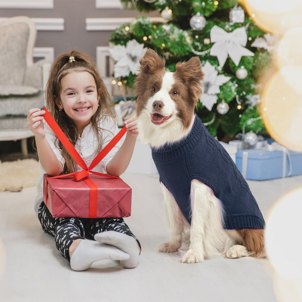 SCENEREAL suéter para perros azul marino, ideal para días fríos